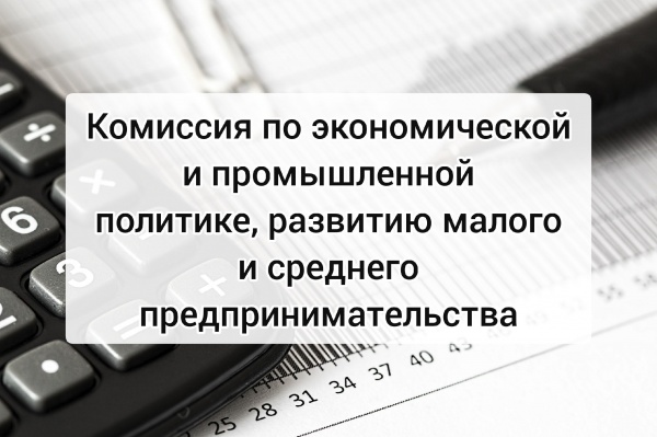 8 декабря состоится комиссия по экономической и промышленной политике, развитию малого и среднего предпринимательства 